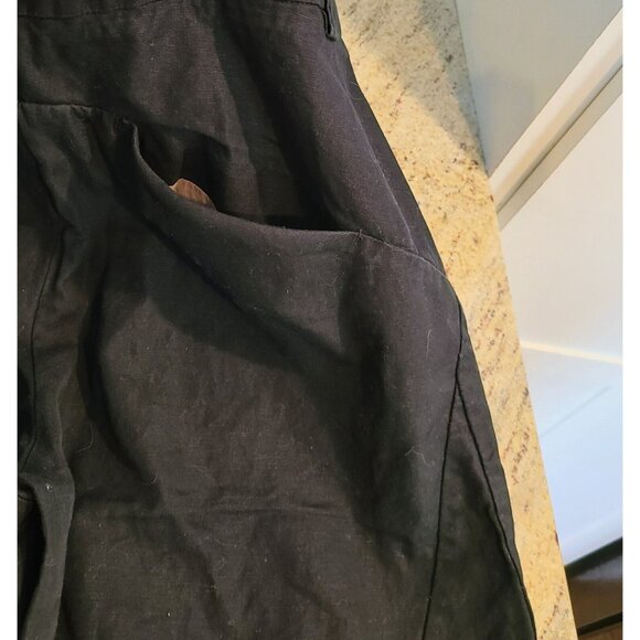 A.L.C. Women's Size 36 Asymmetric Hem Black Preppy Cotton Blend 36x24" Capri XL - Picture 13 of 16